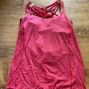 Lululemon Athletica Pink Backless Tank Top